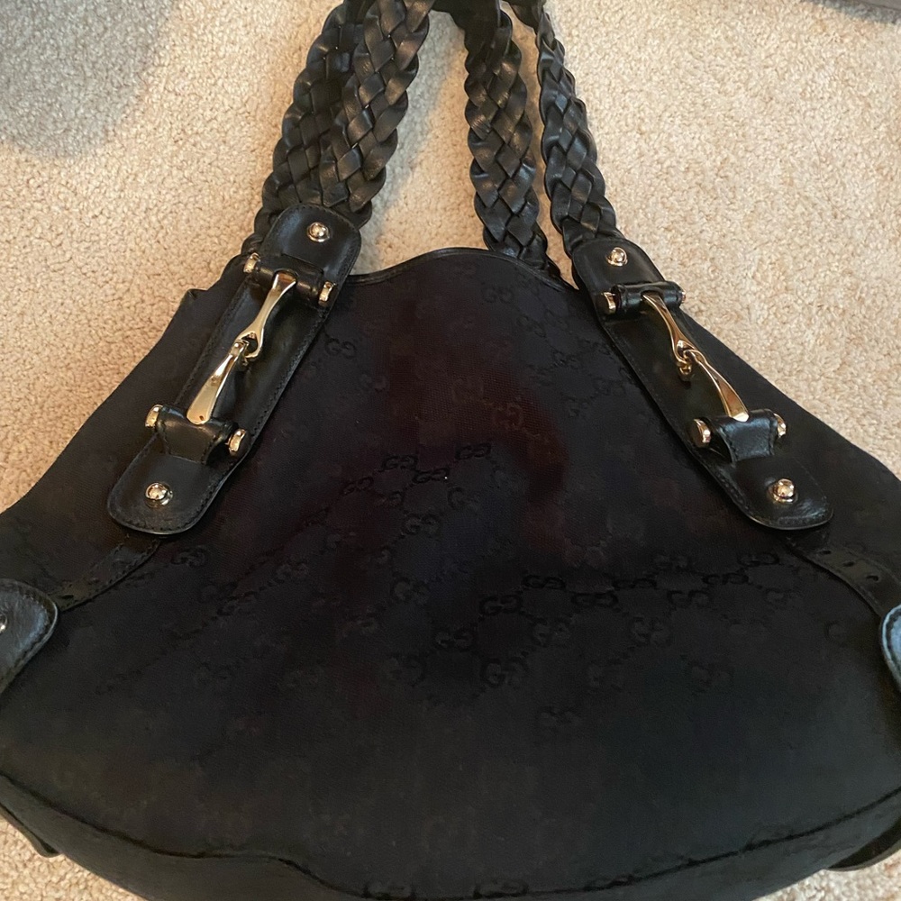 SALE!!!💥💥💥Gucci Horsebit Braided Handle Black